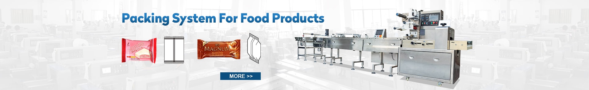 Packing system for food products