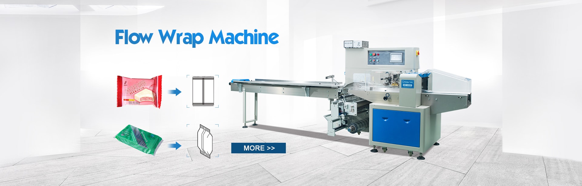 Flow wrap machine