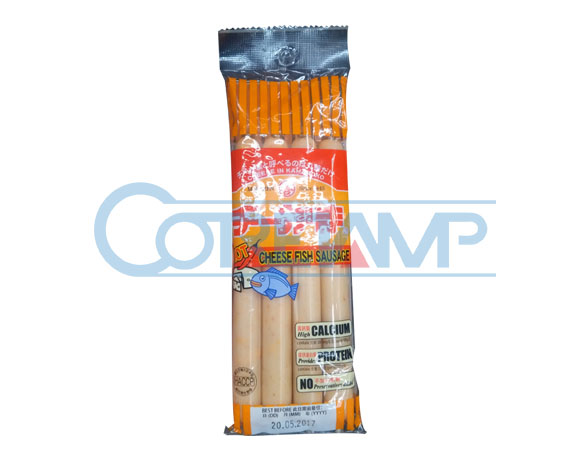 Ham sausage packaging with hang hole