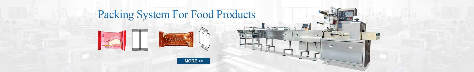 Packing system for food products