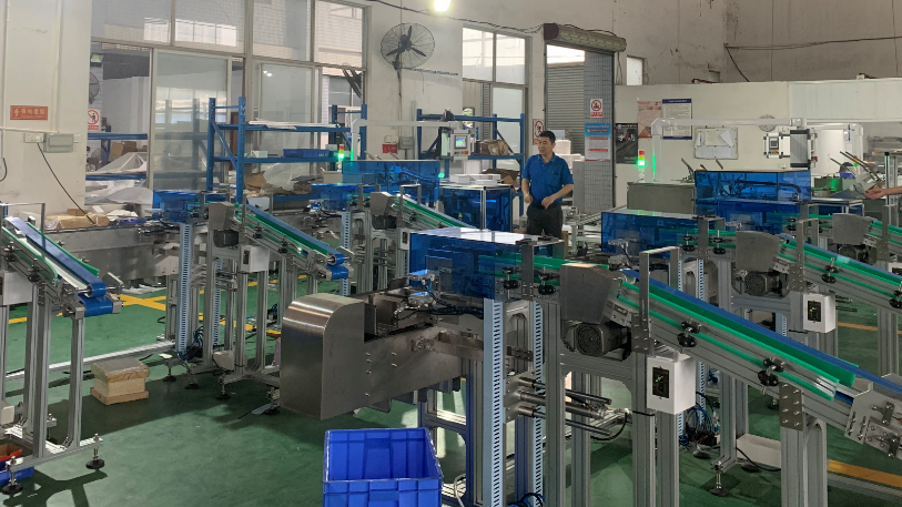 Automatic carton/box packing machine line