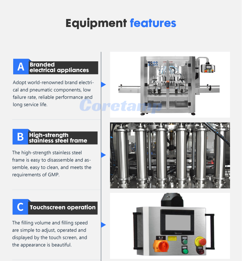 Multiple Head Soap Shampoo Piston Bottle High Viscosity Liquid Filling Machine