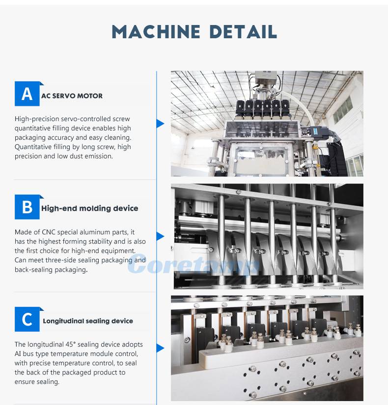 6 Lane Sealing Powder Stick Sachet Packing Machine