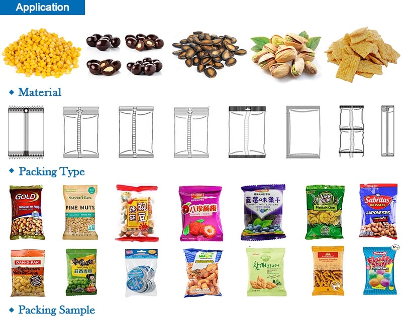 Semi-Automatic Packaging Machine With Volumetric Cup And Chain Bucket ZV-320AB