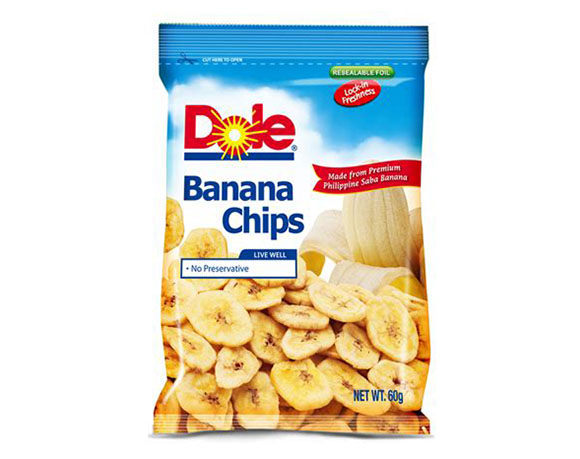 Banana chips packaging