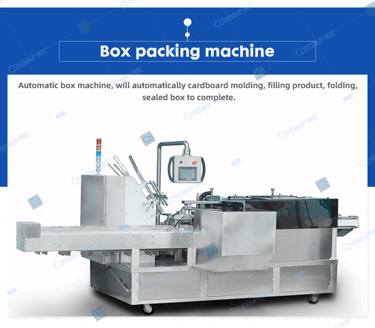 Automatic carton/box packing machine line