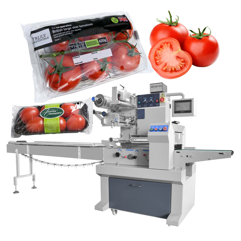 Tomato Horizontal Flow Wrap Packaging Machine