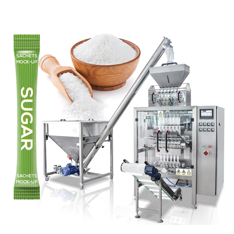 Sugar stick packaging machine 6 lane output