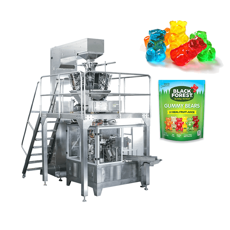 Gummy bear candy doypack packaging machine