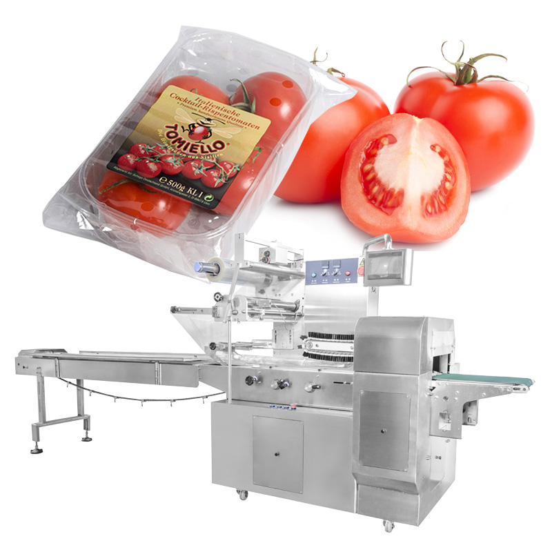 Intelligent Fresh tomatoes with tray packing machine