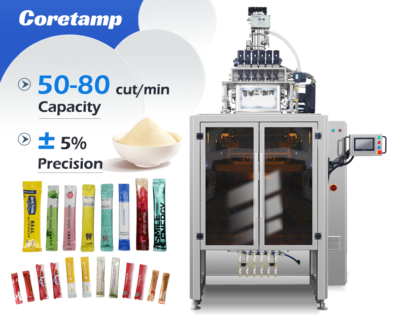 6 Lane Sealing Powder Stick Sachet Packing Machine