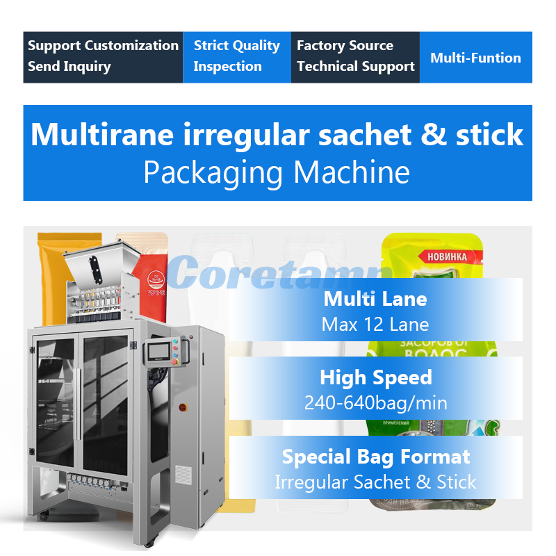 8 lanes multi-line granule stick packaging machine 