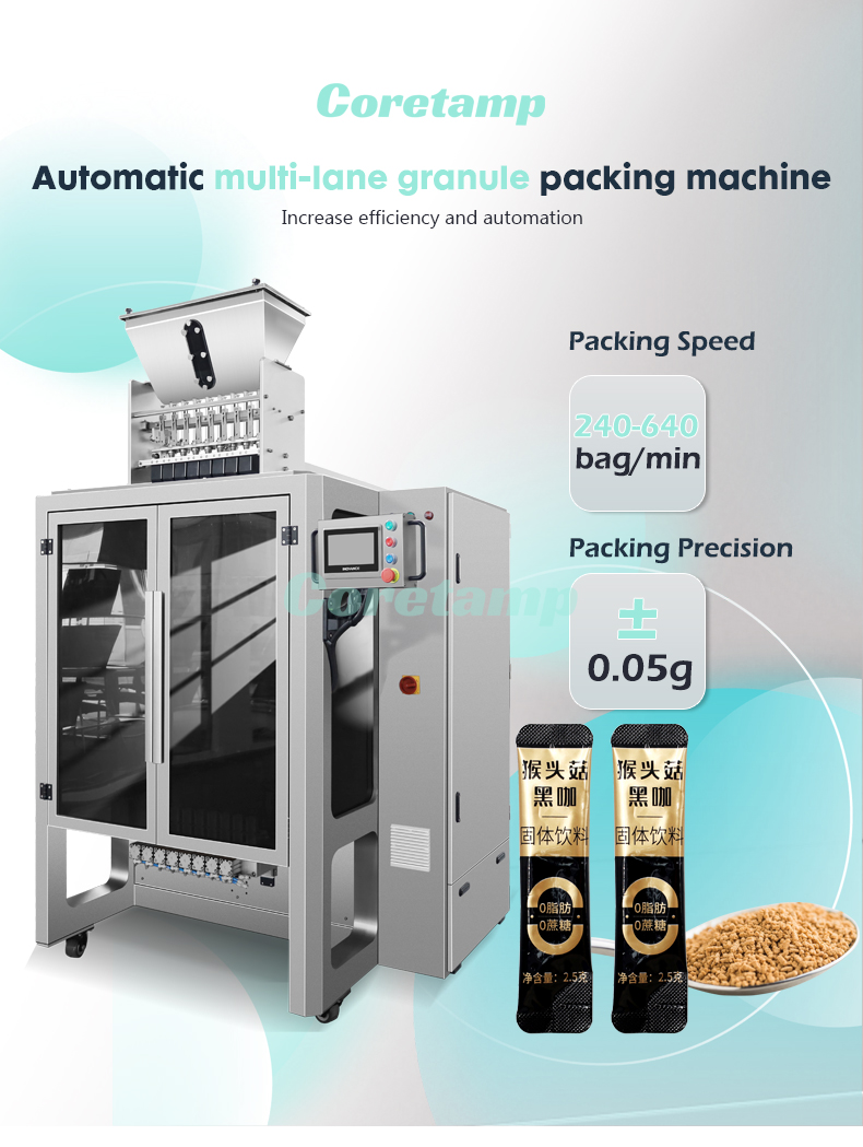 6 Lanes Multi-Line Granule Stick Sachet Packaging Machine