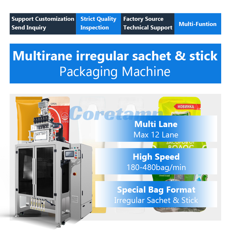 6 Lane Sealing Powder Stick Sachet Packing Machine