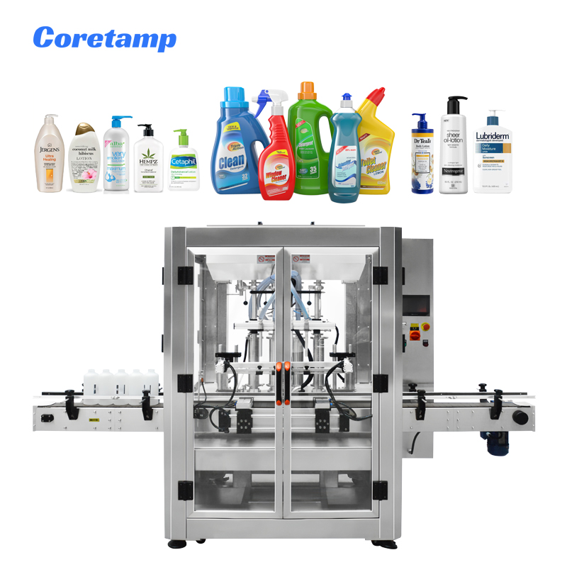 Multiple Head Soap Shampoo Piston Bottle High Viscosity Liquid Filling Machine