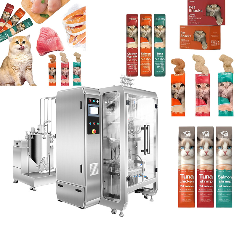 Honey Wet Cat Treat Ice Stick Packing Machine